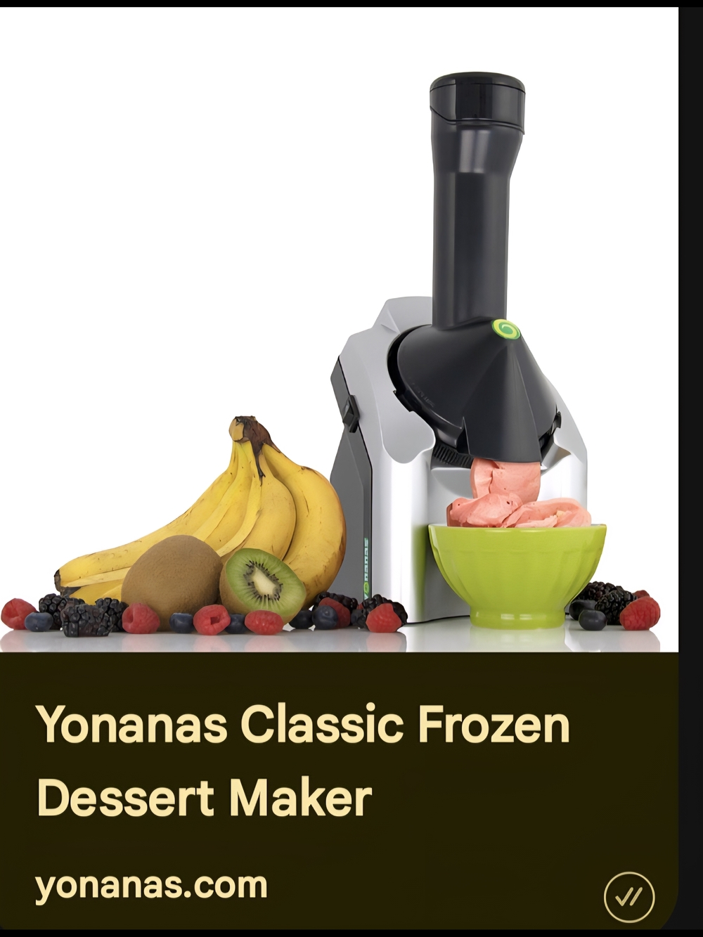 NaNa Classic Frozen Dessert Maker - Black & Silver